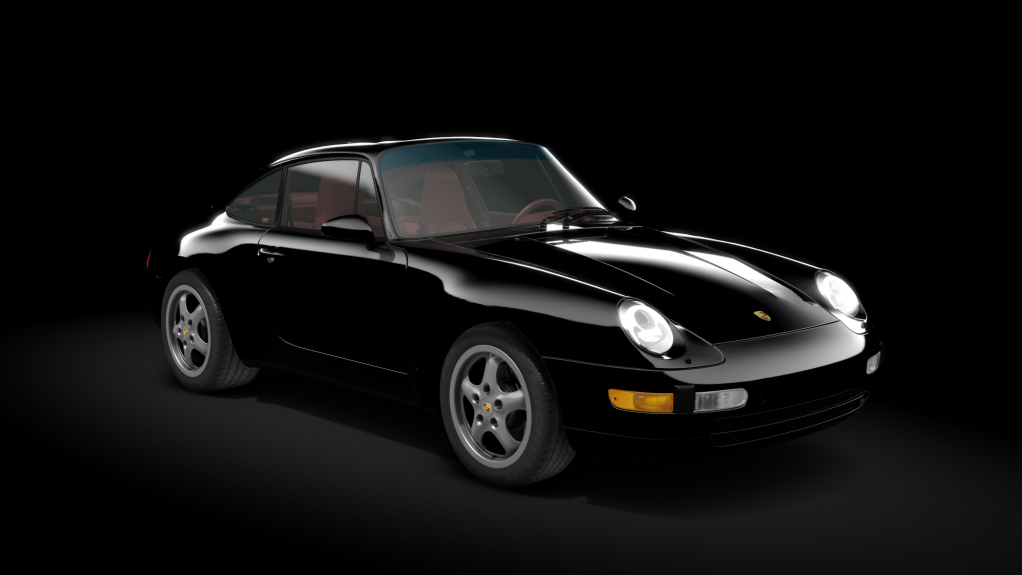 Porsche 911 (993) Carrera, skin Black_Red_Interior