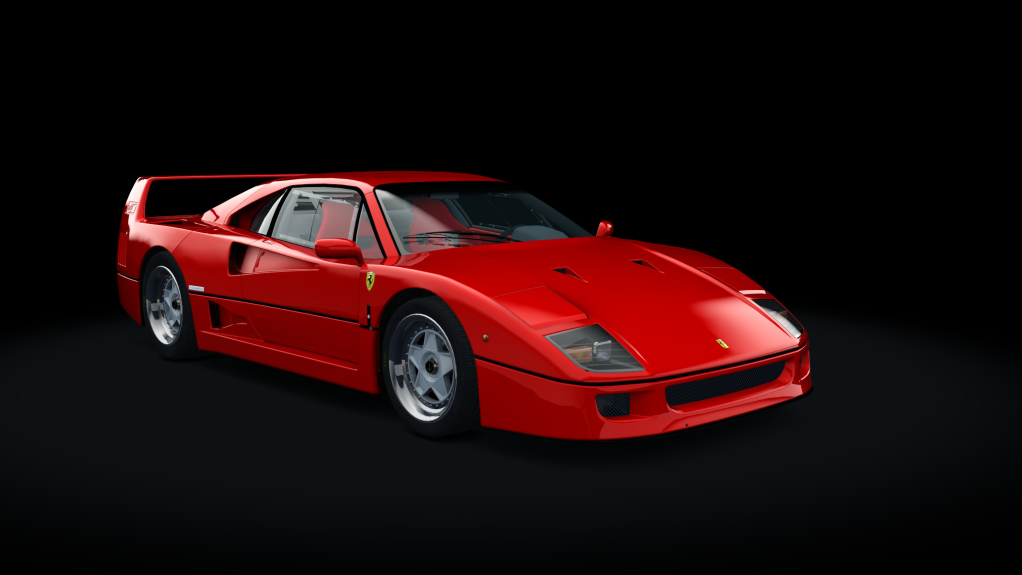 Ferrari F40, skin 02-red_italian_plate