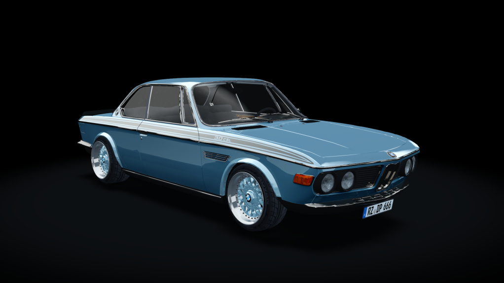 BMW 3.0 CSL - Classic tune, skin fjord_blue_metallic