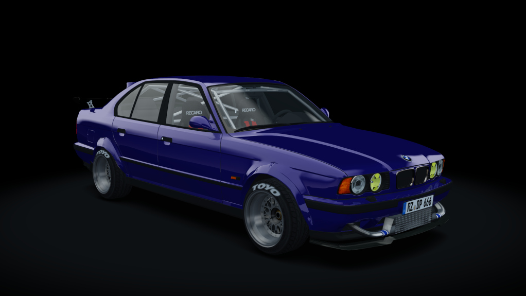 BMW M5 E34 Race, skin dark_blue