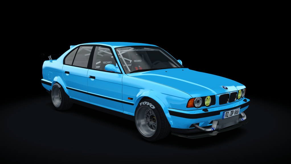 BMW M5 E34 Race, skin light_blue