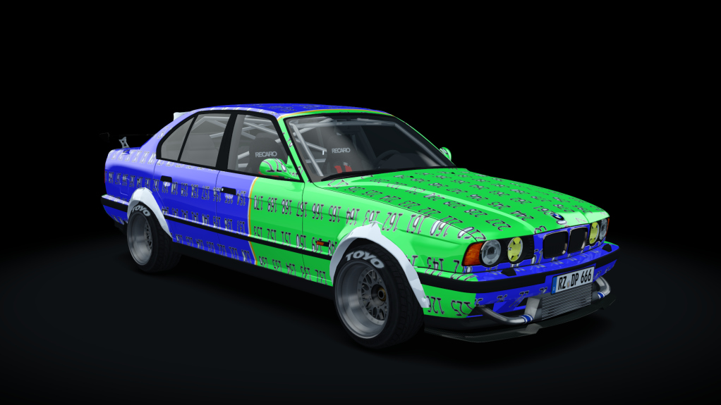 BMW M5 E34 Race, skin polar_white