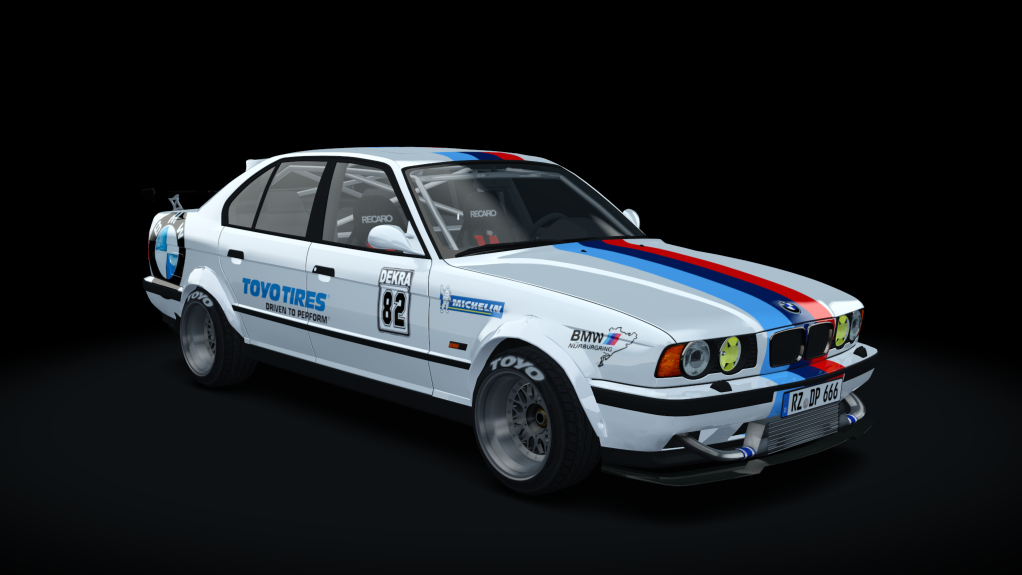 BMW M5 E34 Race, skin polar_white_race