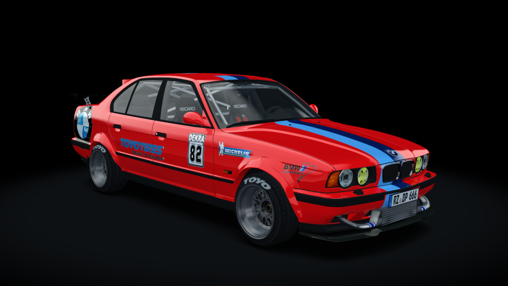 BMW M5 E34 Race, skin red_race