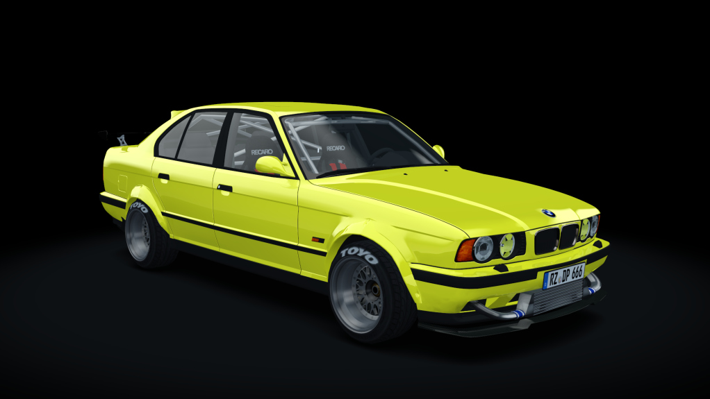 BMW M5 E34 Race, skin yellow