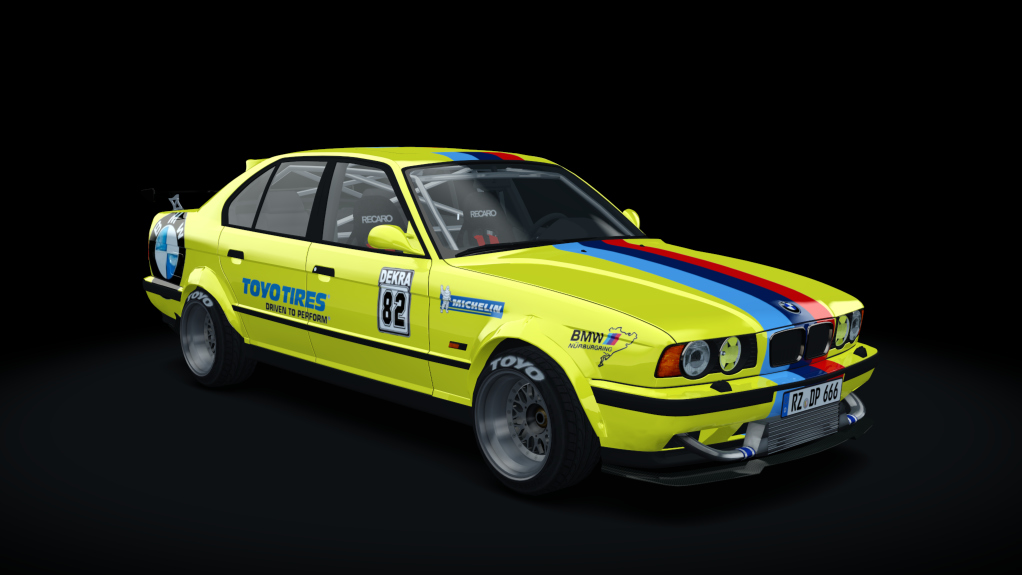 BMW M5 E34 Race, skin yellow_race
