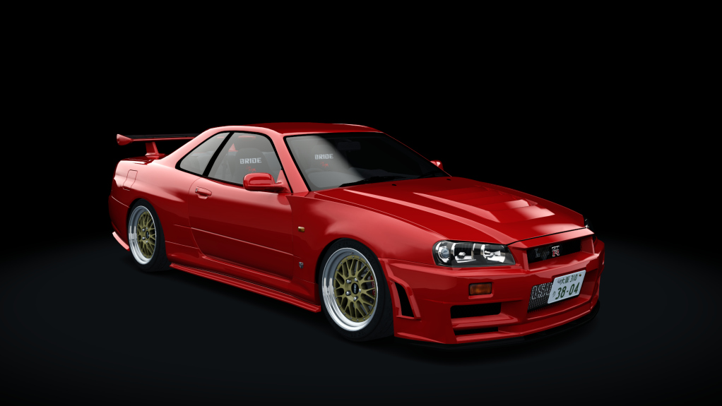 Nissan Skyline GTR R34 V-Spec (BBS LM), skin 01_active_red