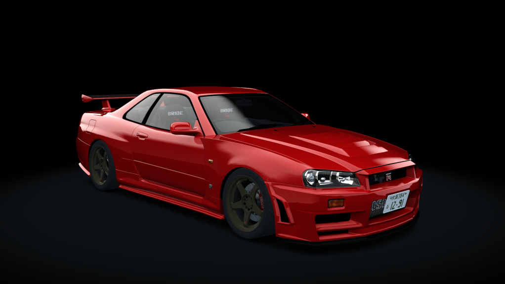 Nissan Skyline GTR R34 V-Spec (NISMO LMGT4), skin 01_active_red