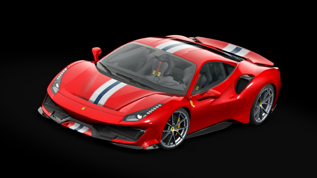 Ferrari 488 Pista, skin 00_rosso_corsa_wbs