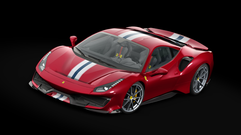 Ferrari 488 Pista, skin 12_rosso_fiorano_wbs