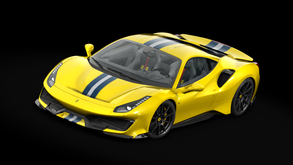 Ferrari 488 Pista Carbon, skin 02_giallo_modena_bws
