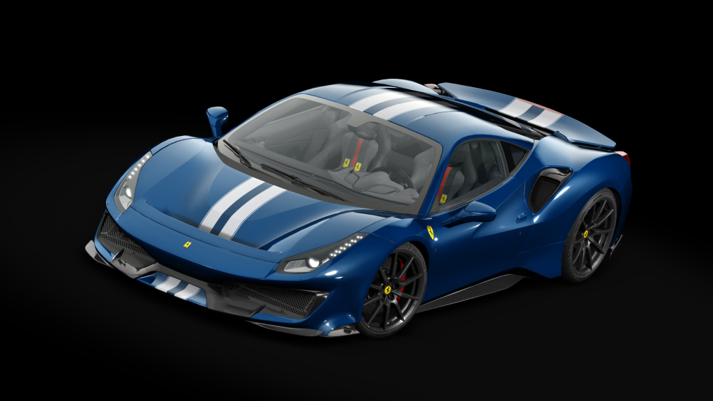 Ferrari 488 Pista Carbon, skin 11_blu_tour_de_france_wbs