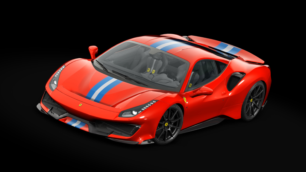 Ferrari 488 Pista Carbon, skin 15_rosso_dino_bws