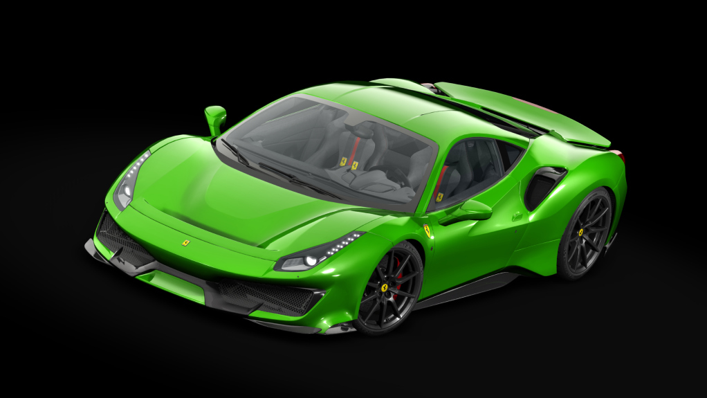 Ferrari 488 Pista Carbon, skin 19_verde_kers_lucido