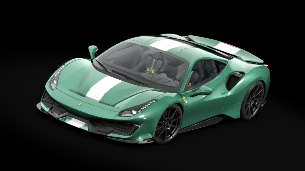 Ferrari 488 Pista Carbon, skin 28_verde_francesca_ws