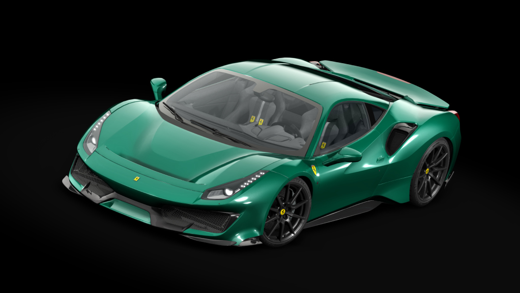 Ferrari 488 Pista Carbon, skin 30_verde_pino