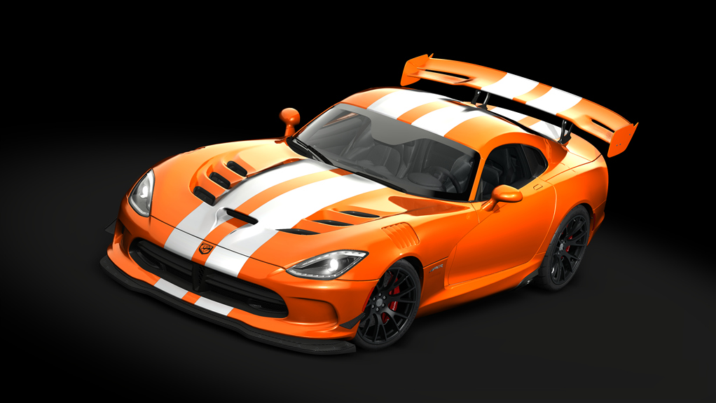 Dodge Viper ACR '16, skin 15_orange_silver_stripes