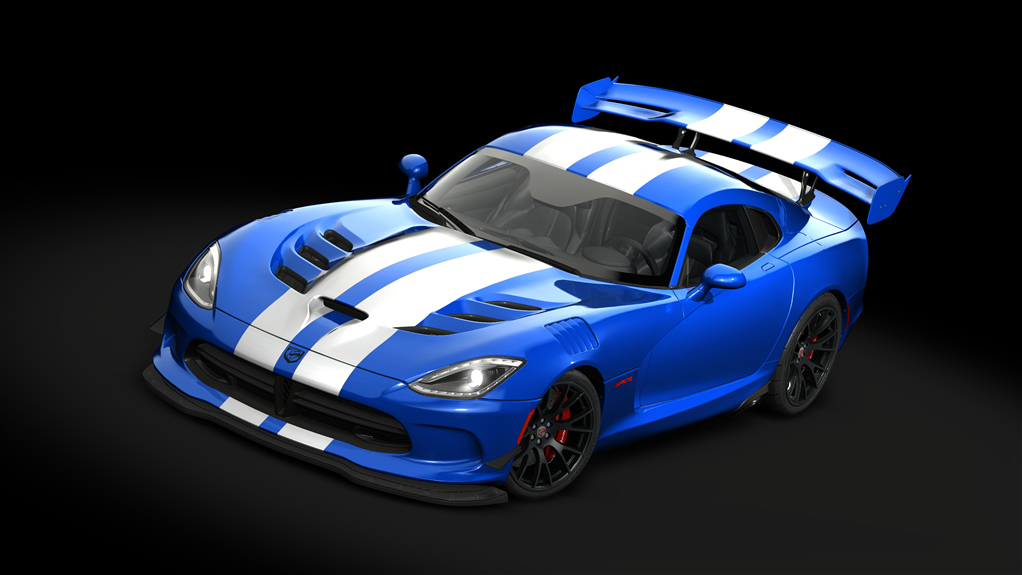 Dodge Viper ACR '16, skin 22_blue_metallic_silver_stripes