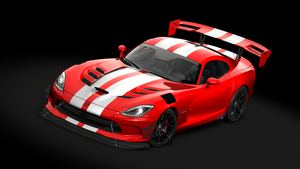 Dodge Viper ACR '16 Extreme Package, skin 11_red_silver_stripes