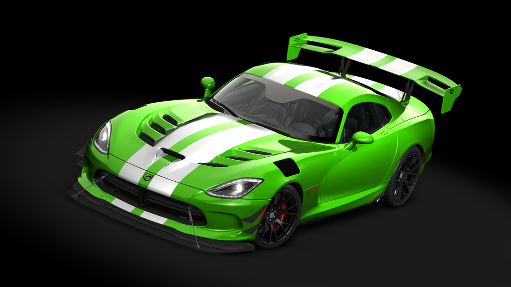 Dodge Viper ACR '16 Extreme Package, skin 21_green_silver_stripes