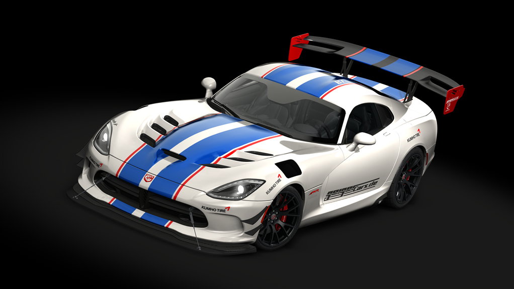 Dodge Viper ACR '16 Extreme Package, skin 24_white_blue_stripes_geiger