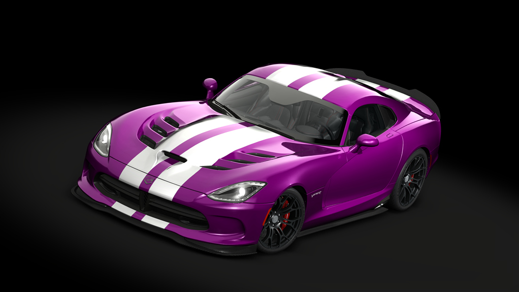 Dodge Viper GTC tuned '17, skin 01_purple_silver_stripes