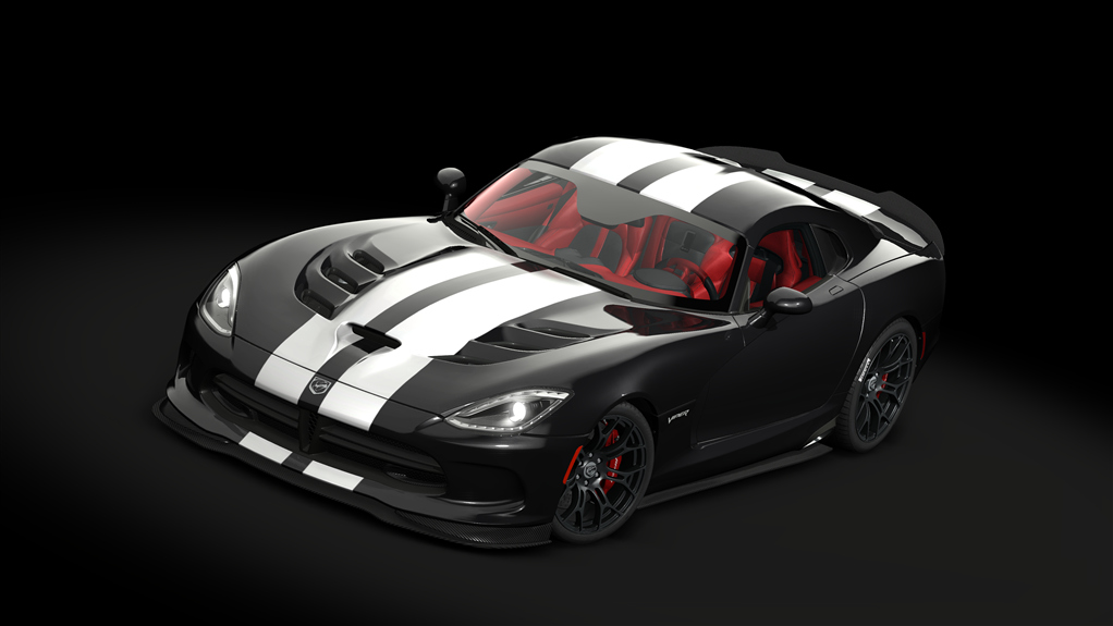 Dodge Viper GTC tuned '17, skin 02_black_silver_stripes
