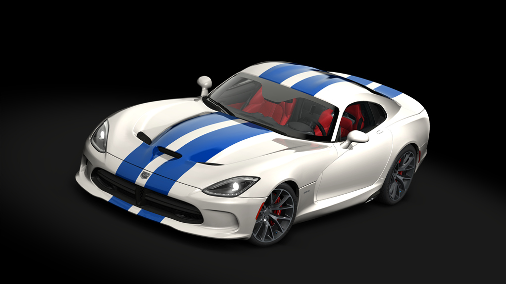Dodge Viper GTS '13 Track Pack, skin 05_white_pearl_blue_stripes