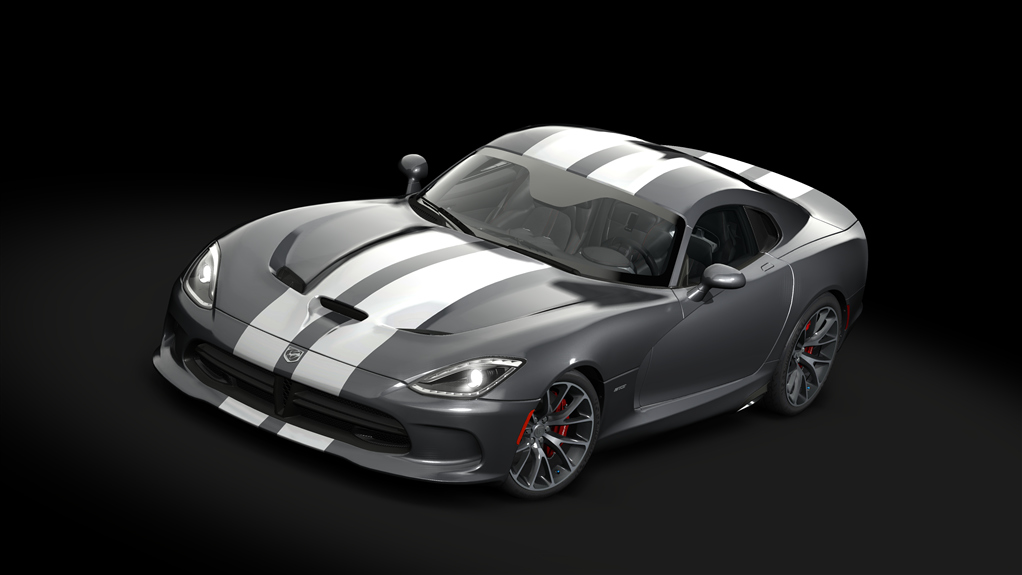 Dodge Viper GTS '13 Track Pack, skin 08_dark_grey_silver_stripes