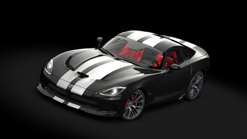 Dodge Viper GTS '13 Track Pack, skin 10_black_silver_stripes