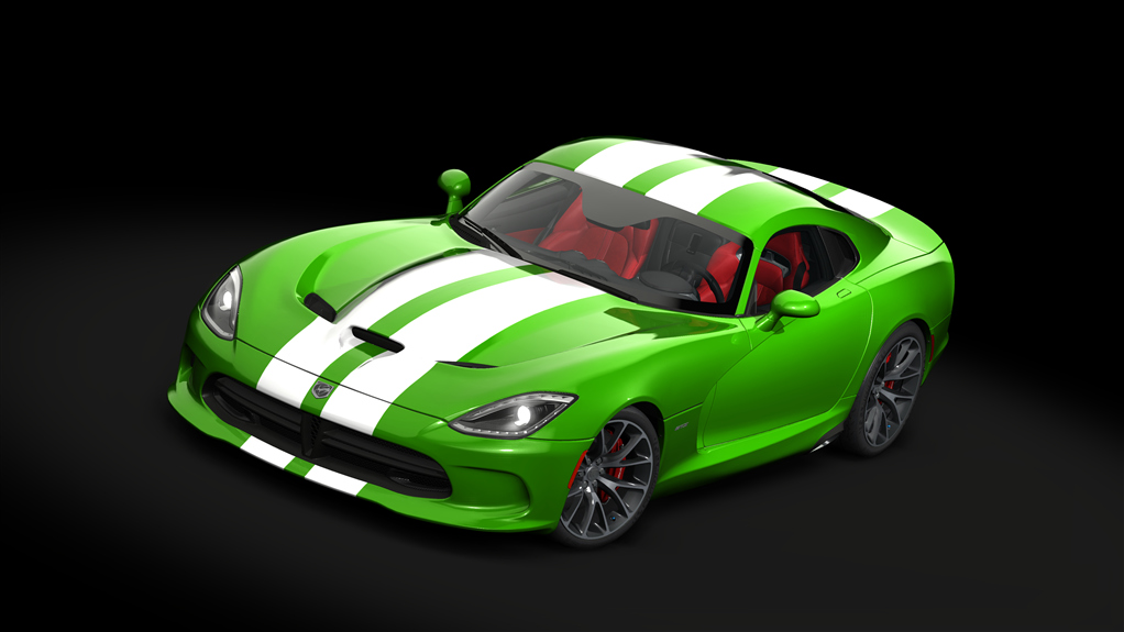 Dodge Viper GTS '13 Track Pack, skin 14_green_forest_white_stripes