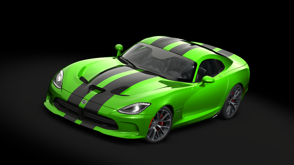 Dodge Viper GTS '13 Track Pack, skin 21_green_forest_black_stripes