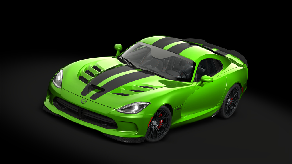 Dodge Viper TA '14, skin 10_green_lime_black_stripes