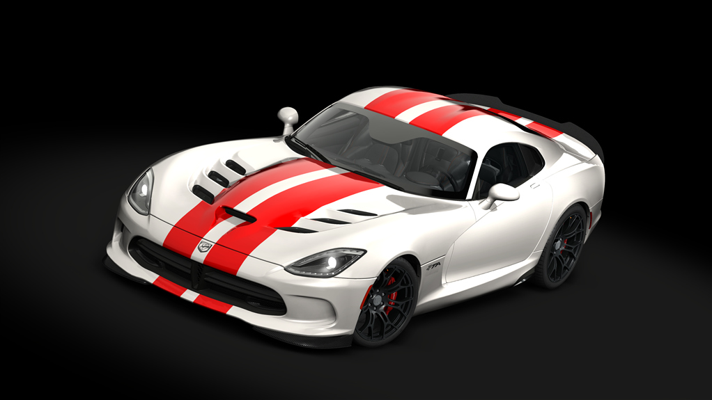 Dodge Viper TA '14, skin 13_white_pearl_red_stripes