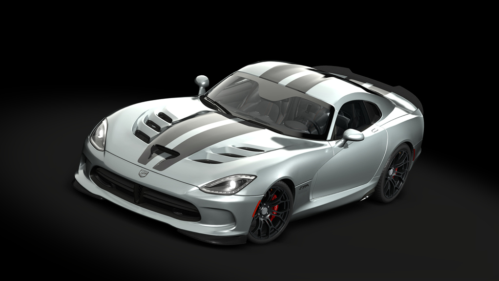 Dodge Viper TA '14, skin 14_grey_silver_stripes