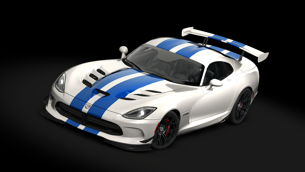 Dodge Viper TA 2.0 '15, skin 07_white_pearl_blue_stripes