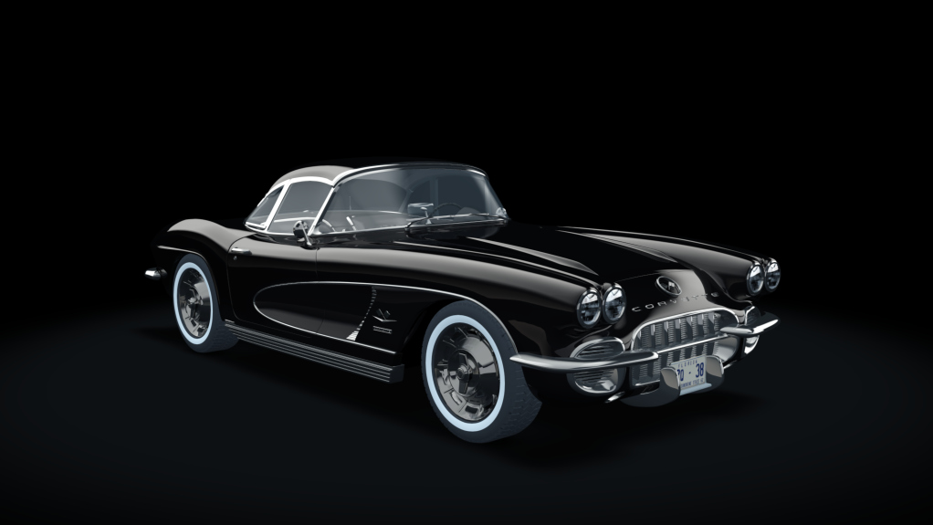 Chevrolet Corvette C1 Hardtop, skin Black_Black_black_interior