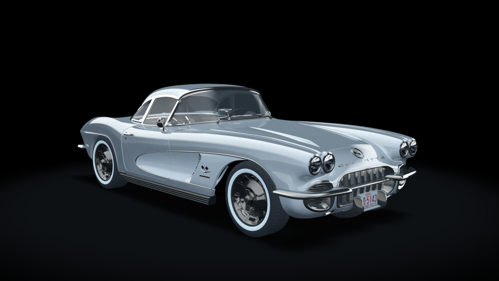 Chevrolet Corvette C1 Hardtop, skin Inca_Silver_Inca_Silver_black_interior