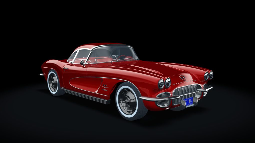 Chevrolet Corvette C1 Hardtop, skin Red_Red_red_interior