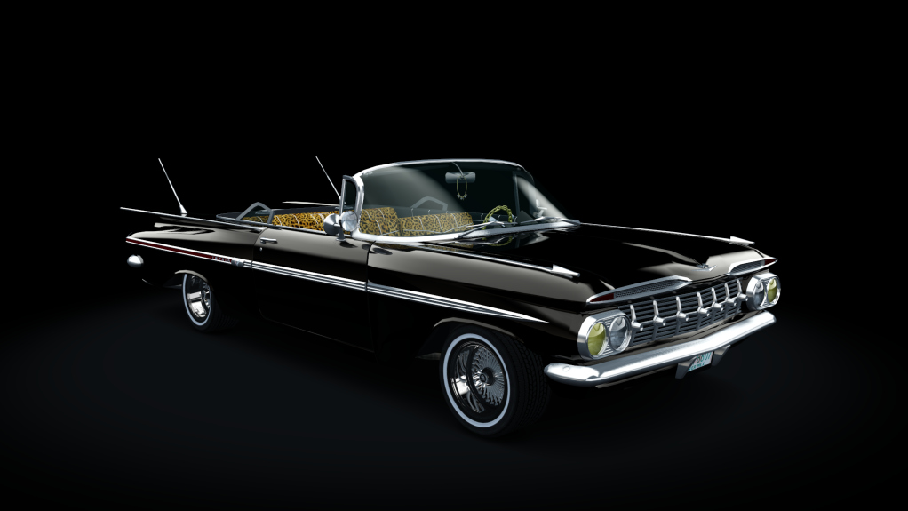 Chevy Impala 1959 Convertible Lowrider, skin black