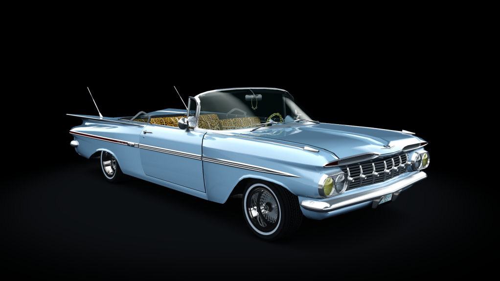 Chevy Impala 1959 Convertible Lowrider, skin light_blue