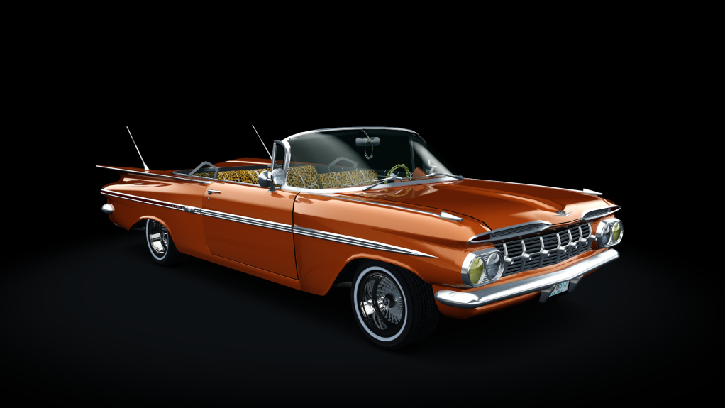 Chevy Impala 1959 Convertible Lowrider, skin orange
