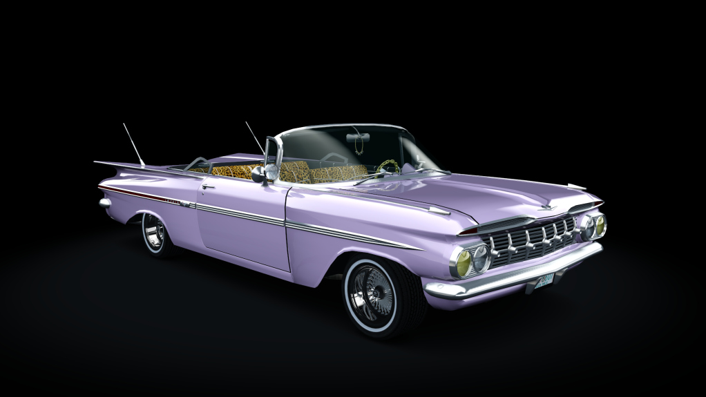 Chevy Impala 1959 Convertible Lowrider, skin pink