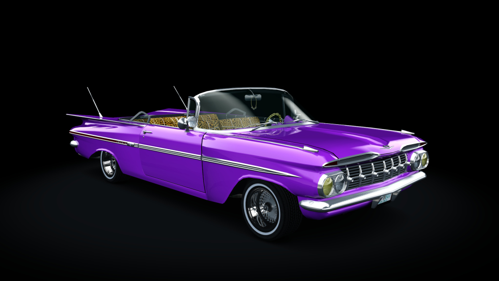 Chevy Impala 1959 Convertible Lowrider, skin purple