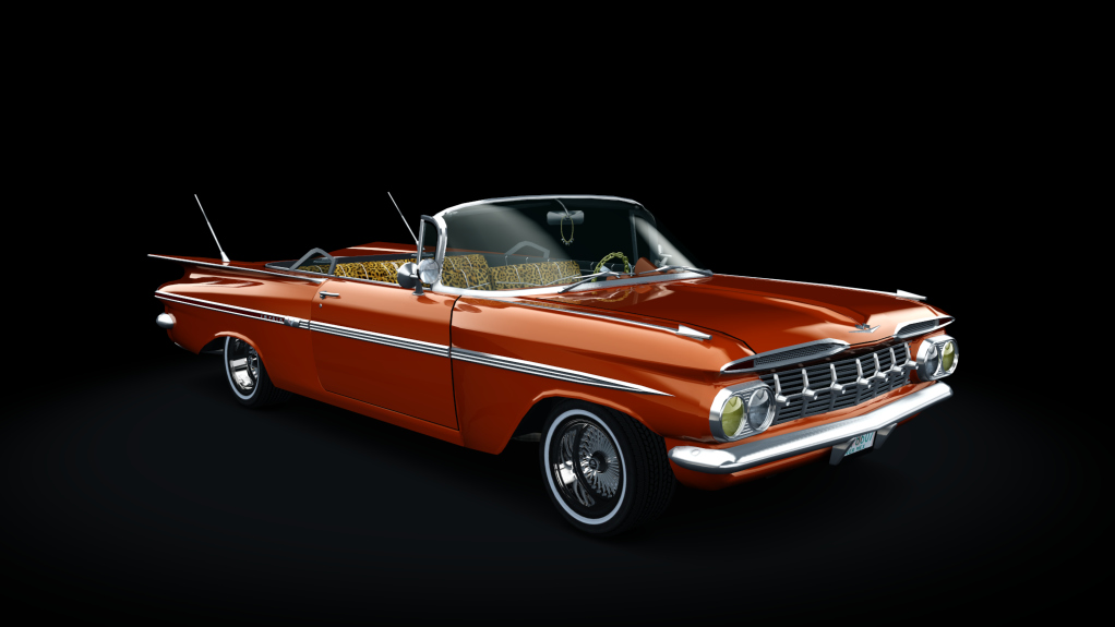 Chevy Impala 1959 Convertible Lowrider, skin red