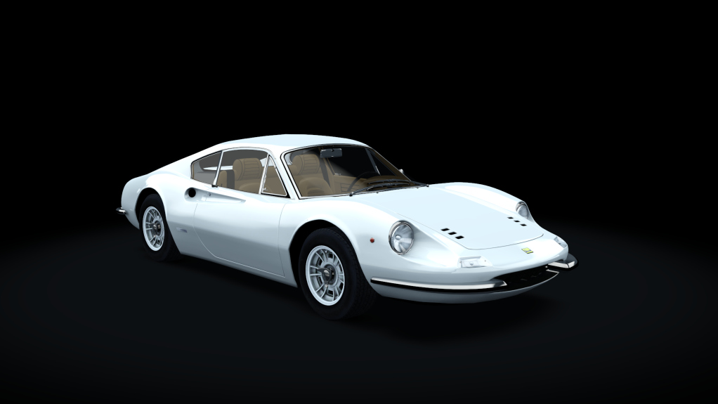 Ferrari Dino 246GT '69, skin Bianco_Polo_Park_con_Cognac