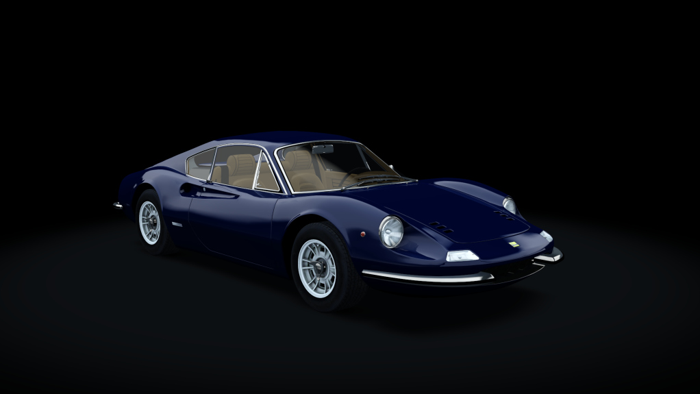 Ferrari Dino 246GT '69, skin Blu_Ultrascuro_con_Cognac
