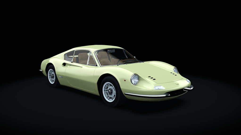 Ferrari Dino 246GT '69, skin Giallo_Solare_con_Cognac