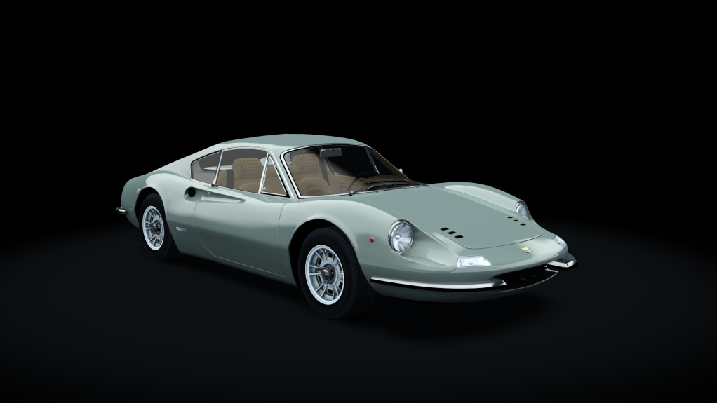 Ferrari Dino 246GT '69, skin Verde_Chiaro_con_Cognac