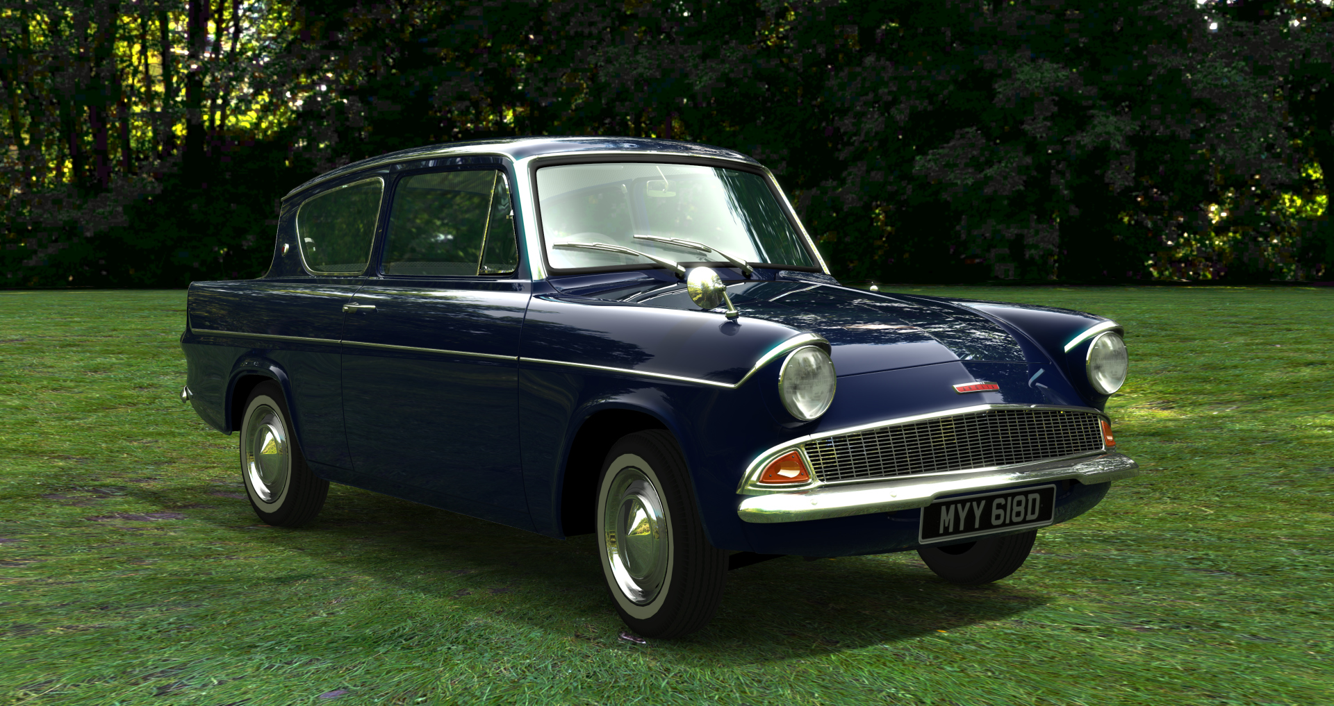 Ford Anglia 1966, skin ambassador_blue